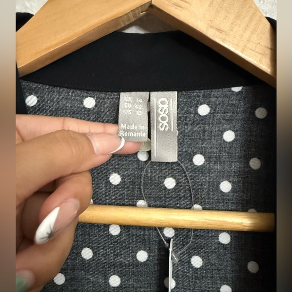 ASOS Petite Black Polka Dot Dress - Picture 2 of 6